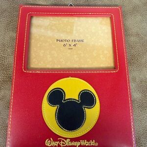 New!!   Vintage Disney World Red and Yellow Photo Frame